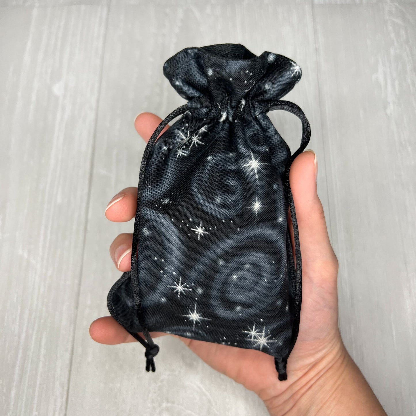 Mini Sized Black Galactic Tarot Bag