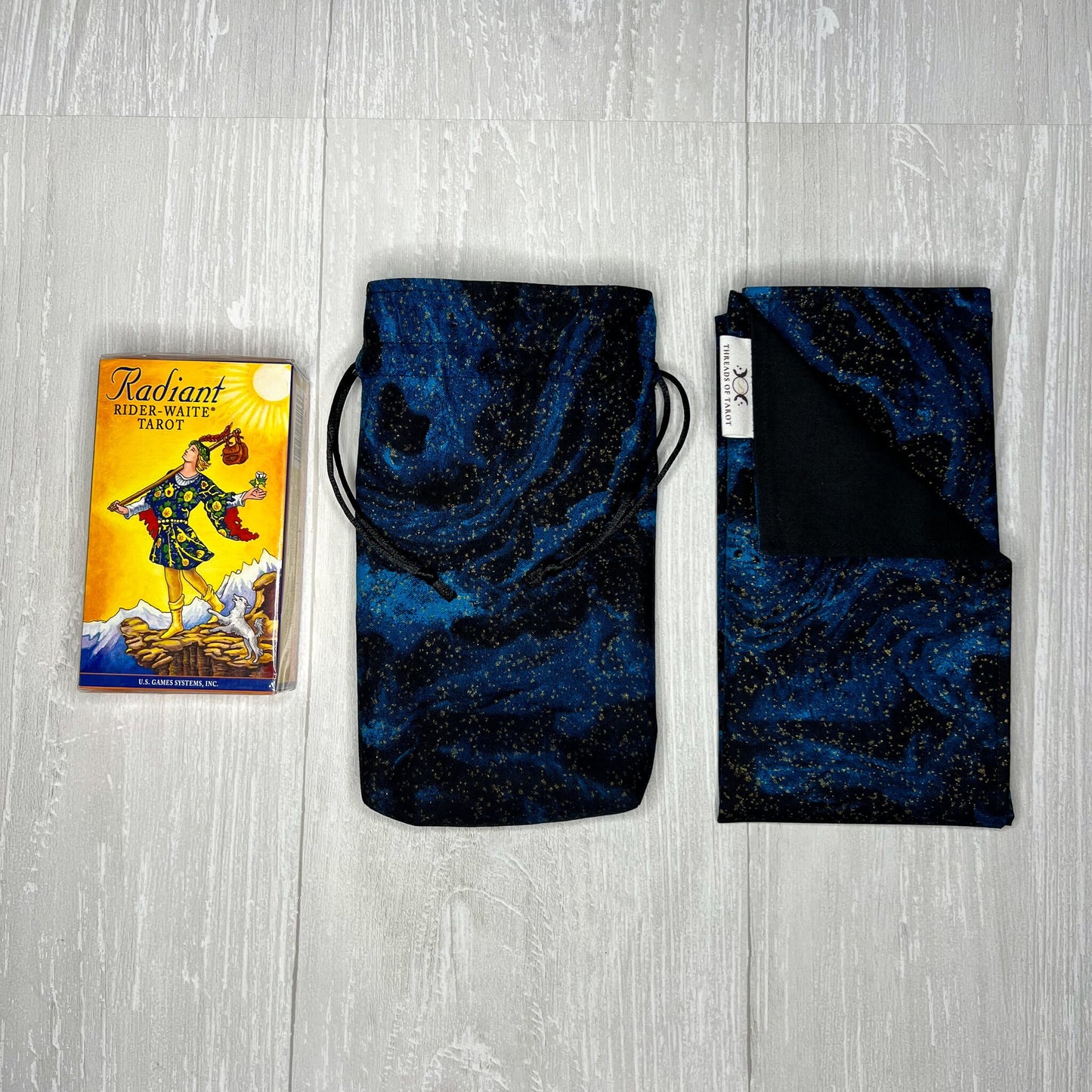 Tarot Deck Gift Set, Rider Waite Tarot Deck, Tarot Drawstring Bag, Reading Cloth, Yule Christmas Gift Box, Divination Tools, Witch Supplies