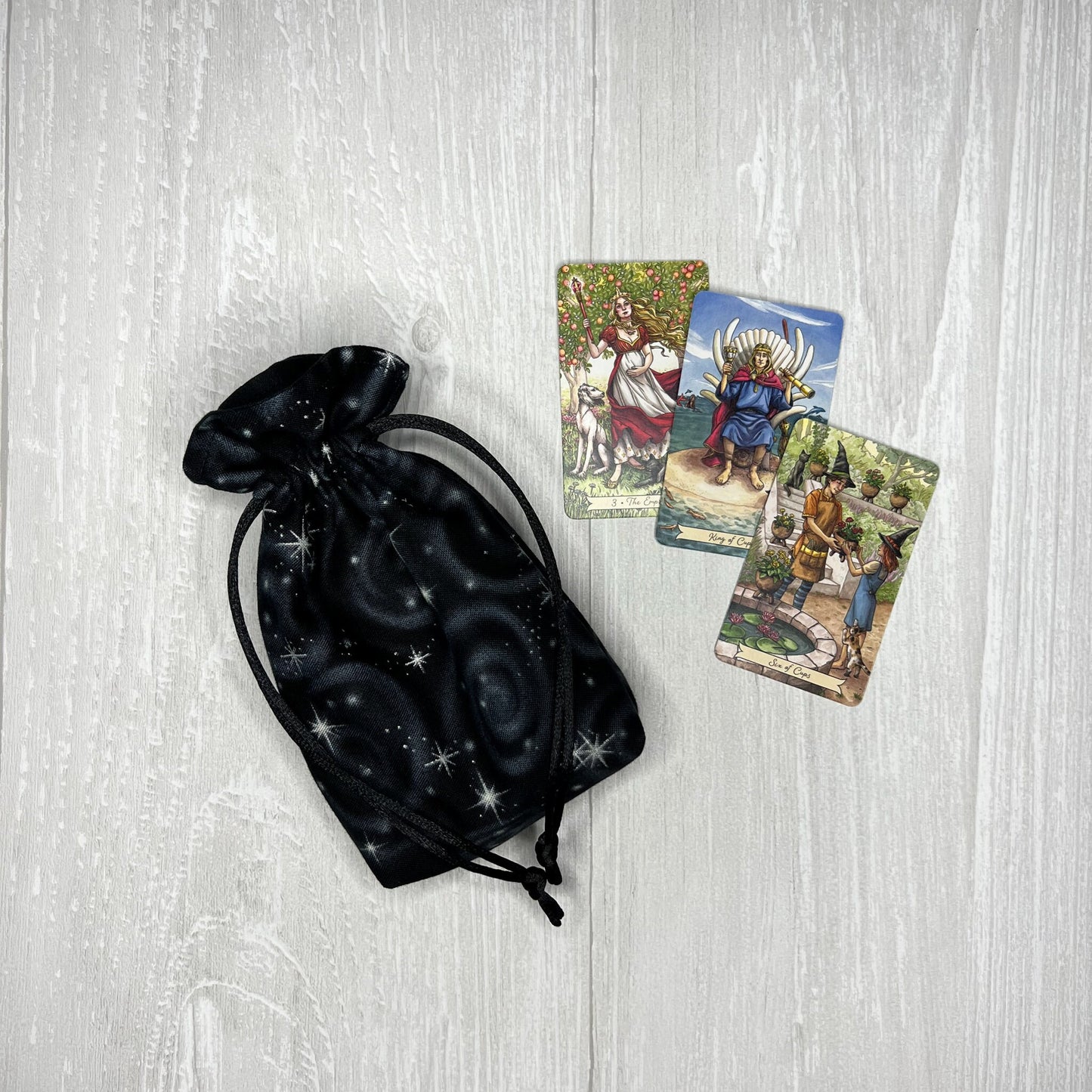 Mini Sized Black Galactic Tarot Bag