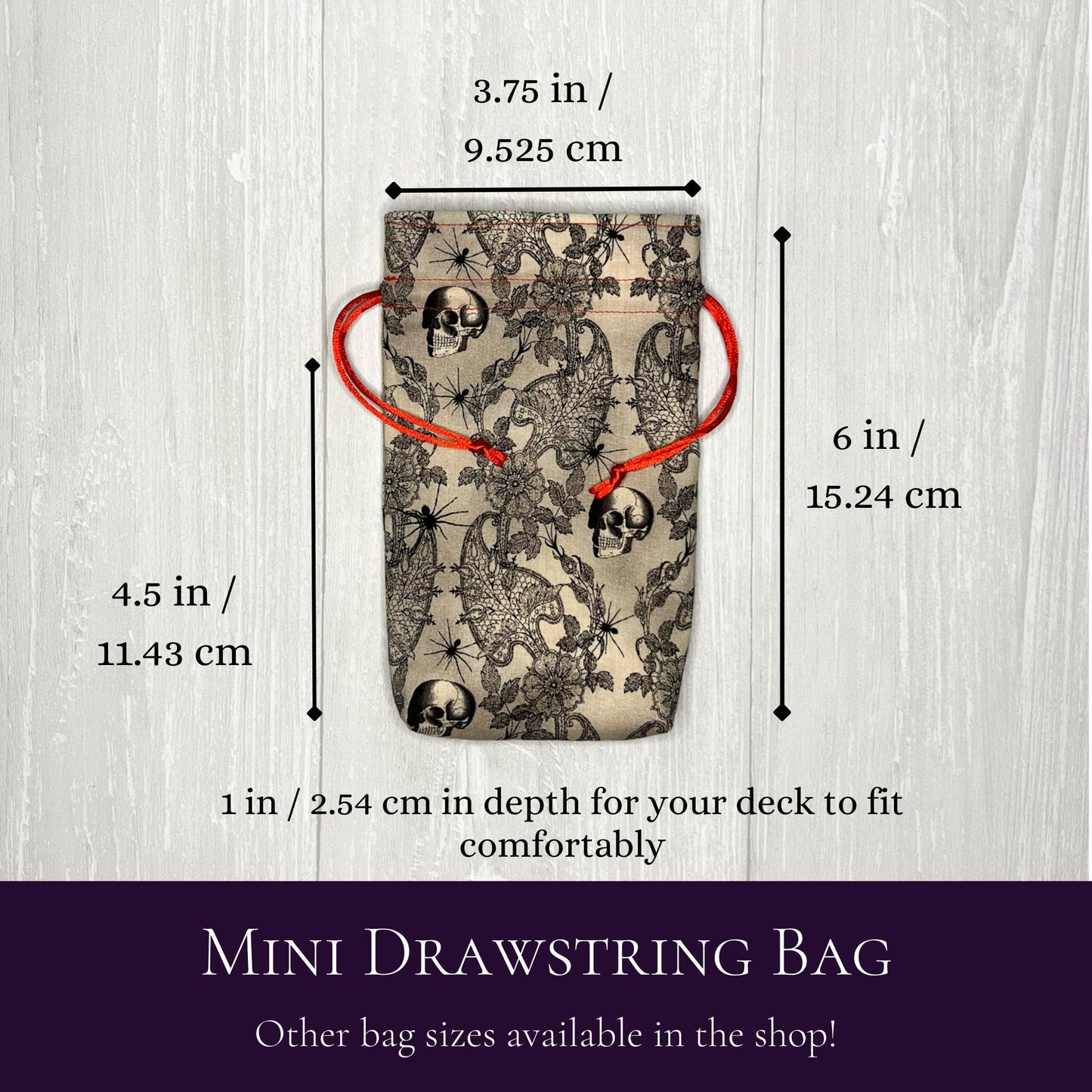 Red Mini Tarot Deck Bag, Drawstring Pouch, Pocket Tarot, Dice Rune Crystal Bag, Witchcraft Wiccan & Pagan Supplies Gifts, Divination Tools