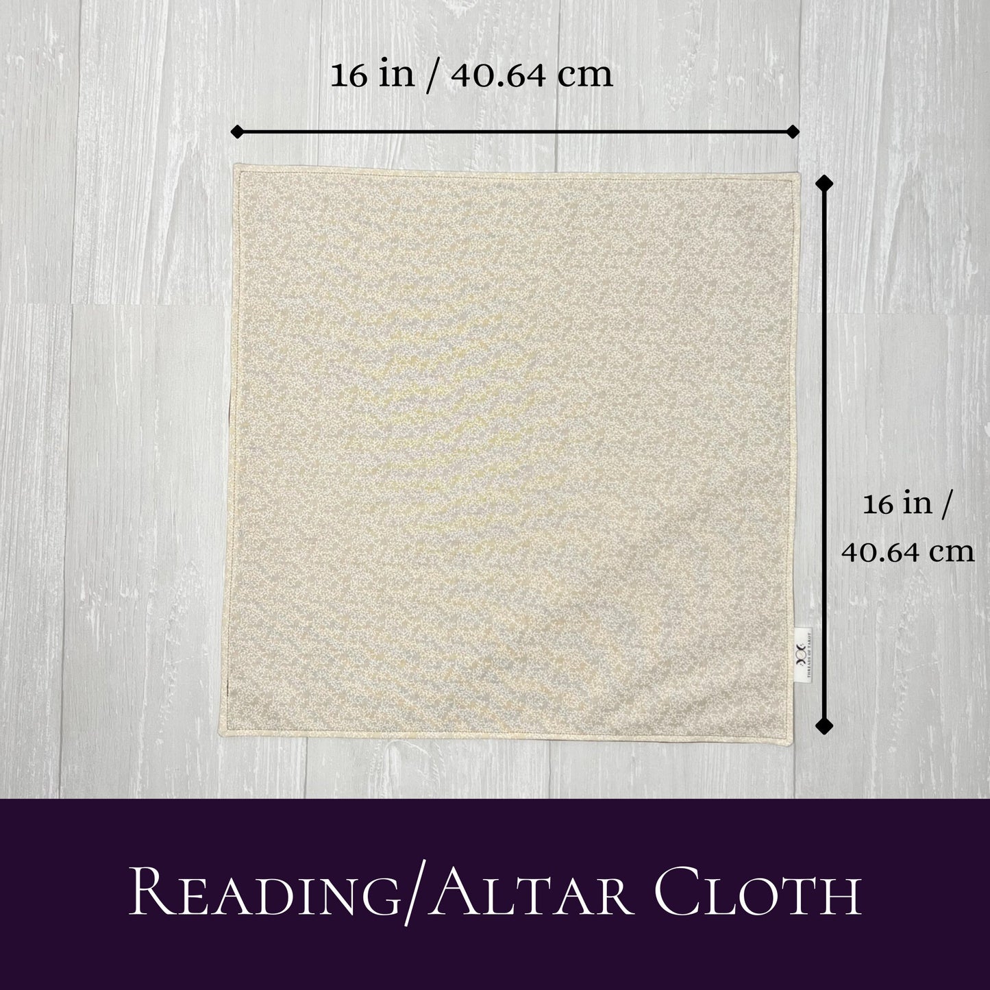 Beige Floral Altar Cloth, Tarot Ritual Cloth, Rune Casting, Tarot Reading Supplies, Pagan Witchcraft Wiccan Gift Supplies, Divination Tools
