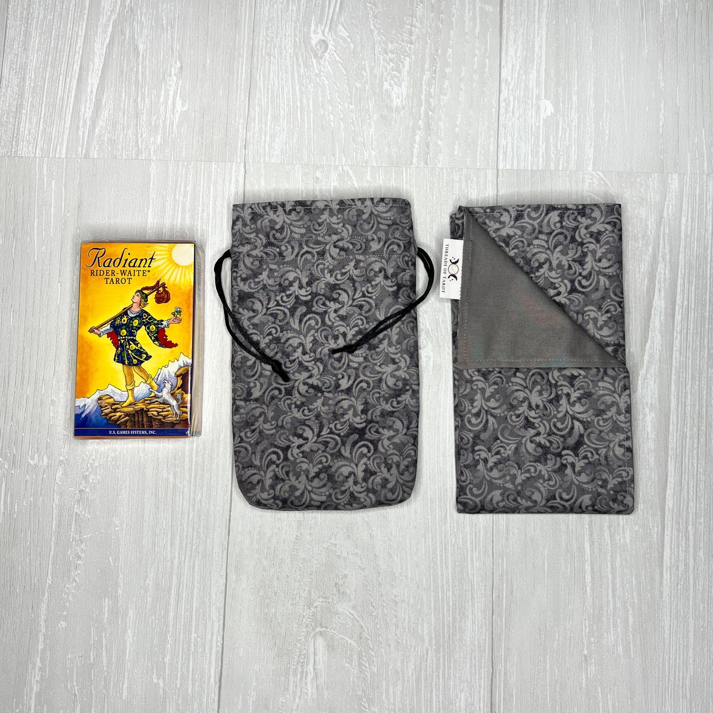 Tarot Deck Gift Set, Rider Waite Tarot Deck, Tarot Drawstring Bag, Reading Cloth, Yule Christmas Gift Box, Divination Tools, Witch Supplies