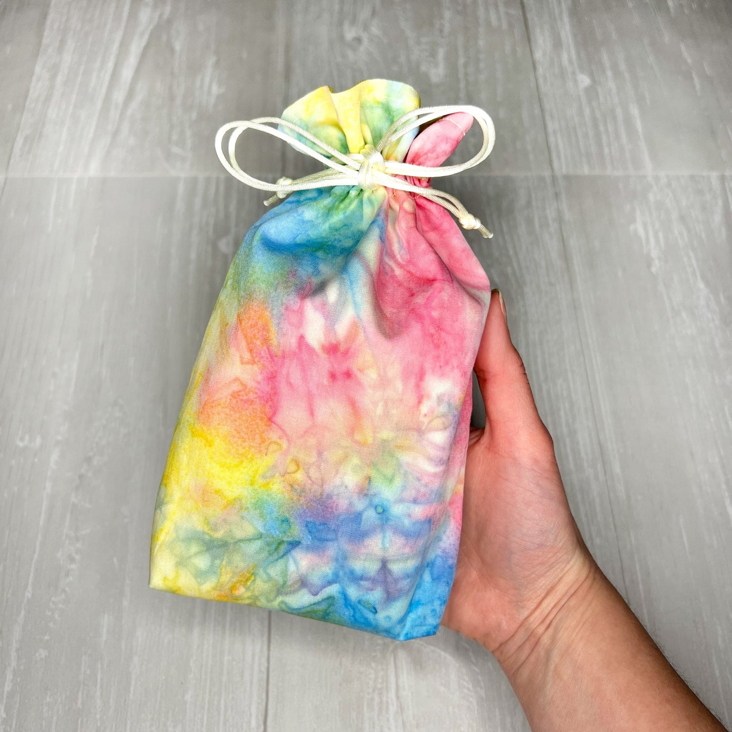 Standard Sized Tie Dye Drawstring Bag