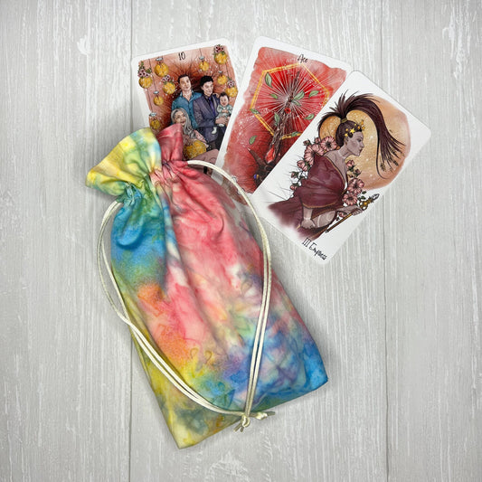 Standard Sized Tie Dye Drawstring Bag