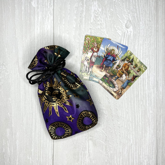 Mini Sized Sun & Moon Drawstring Bag