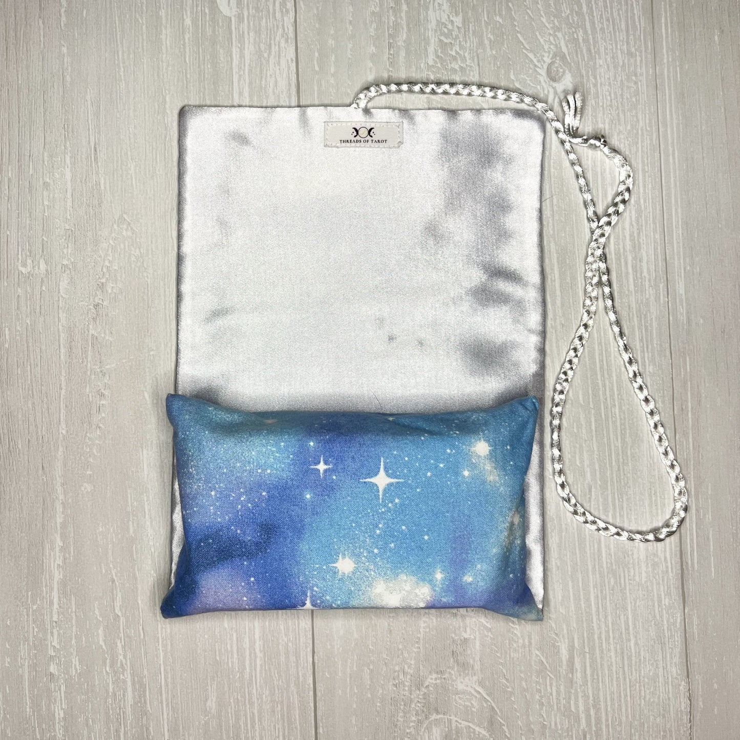 Blue Galactic Tarot Deck Wrap, Tarot Deck Holder Pouch, Tarot Card Supplies and Accessories, Divination Pagan Witch Tarot Reader Gift