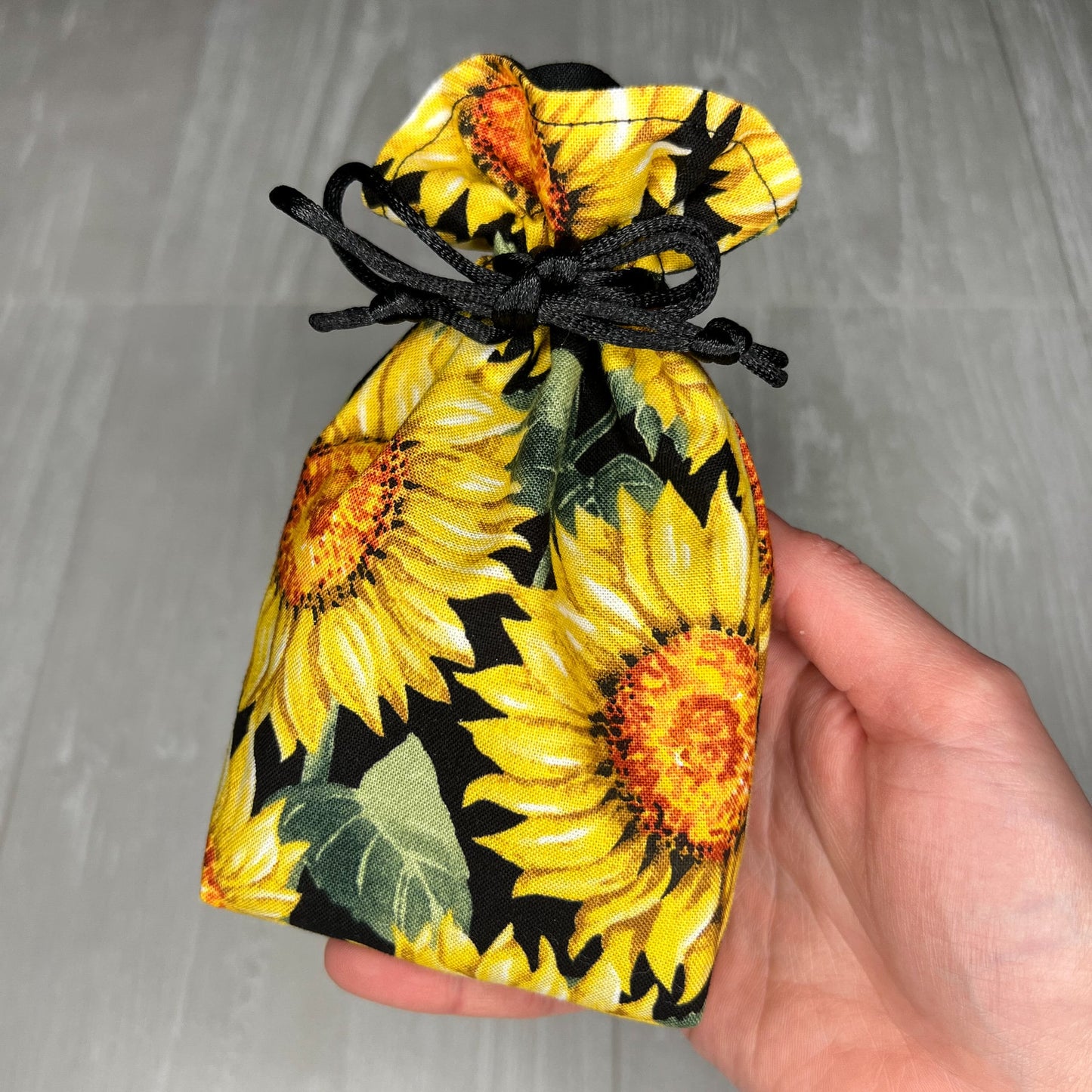 Mini Sized Sunflower Drawstring Bag