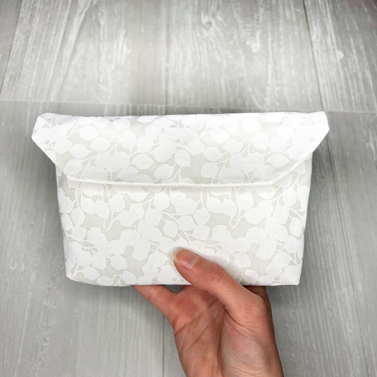 White Floral Tarot Clutch