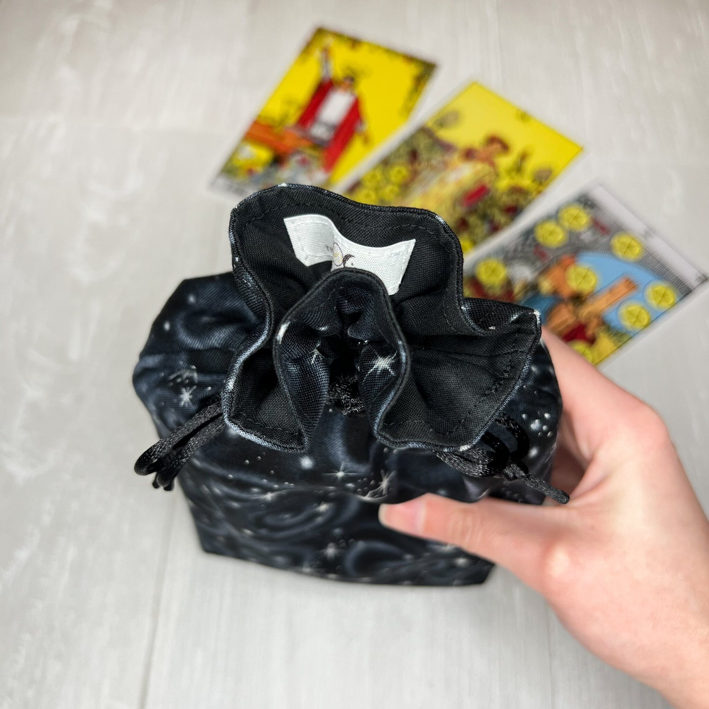 Large Sized Black Galactic Tarot Bag