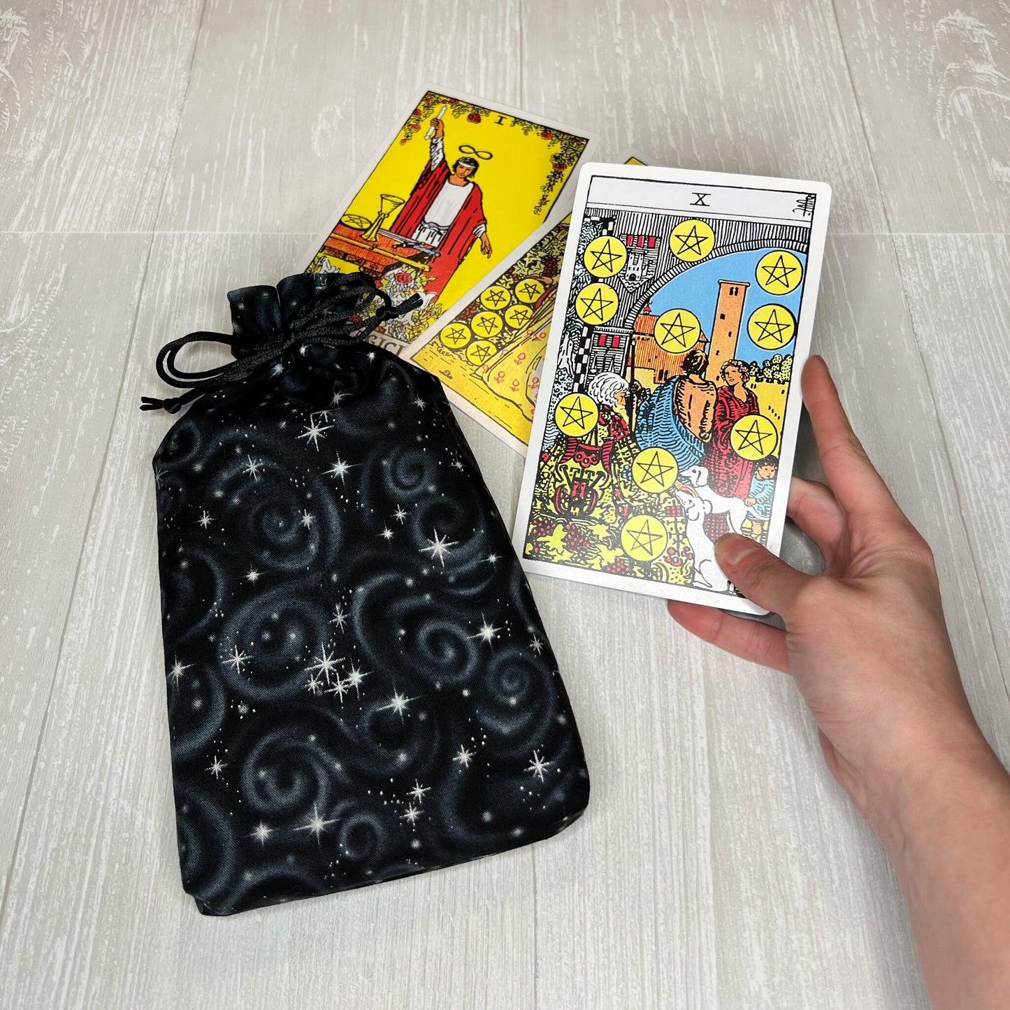 Large Sized Black Galactic Tarot Bag