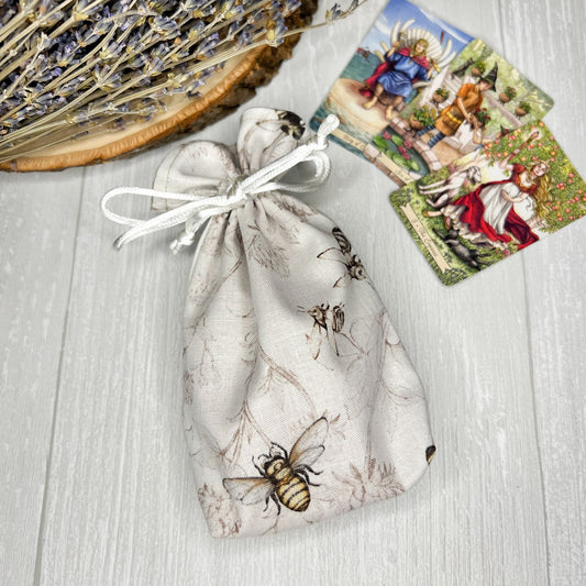 Mini Sized Bee Drawstring Bag