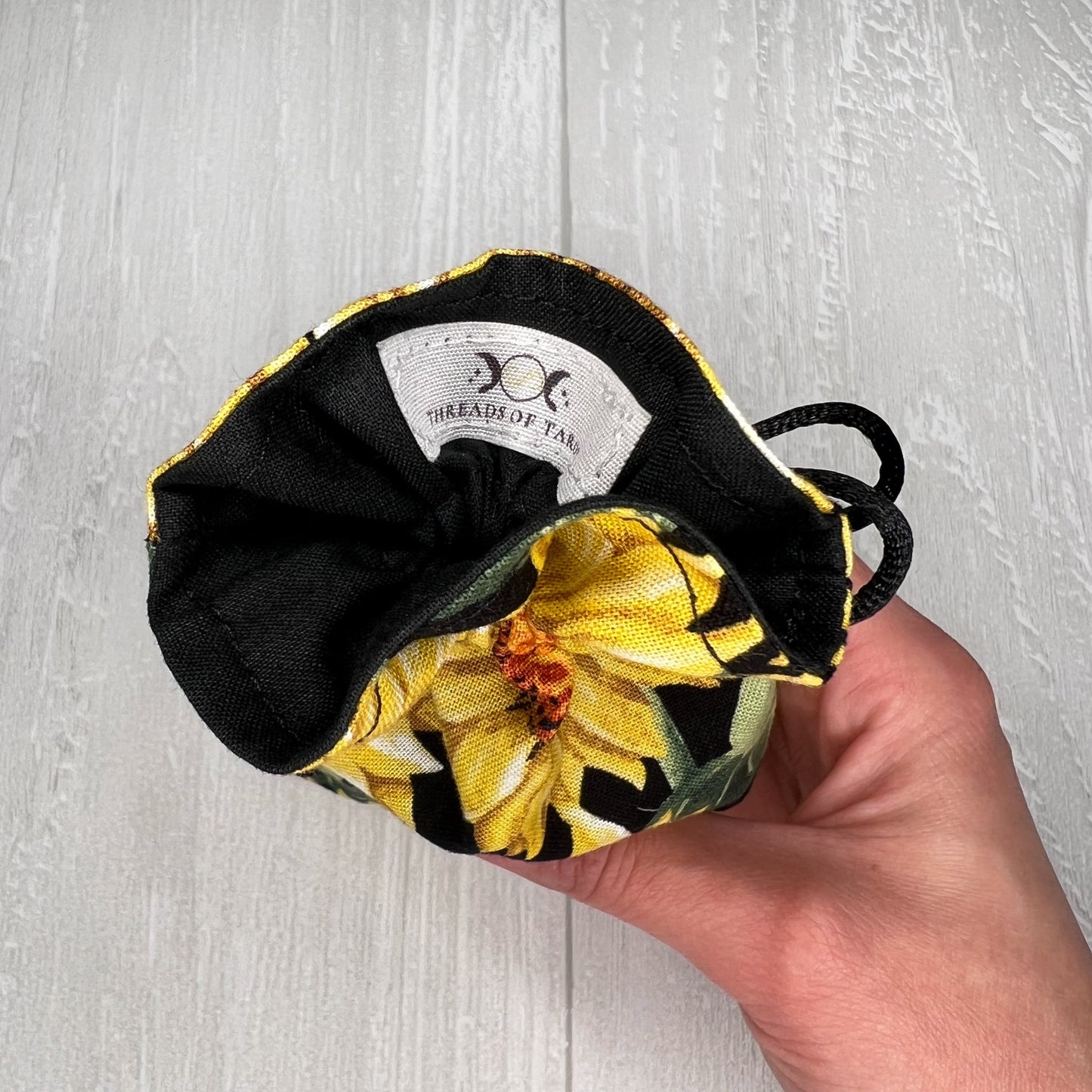 Mini Sized Sunflower Drawstring Bag