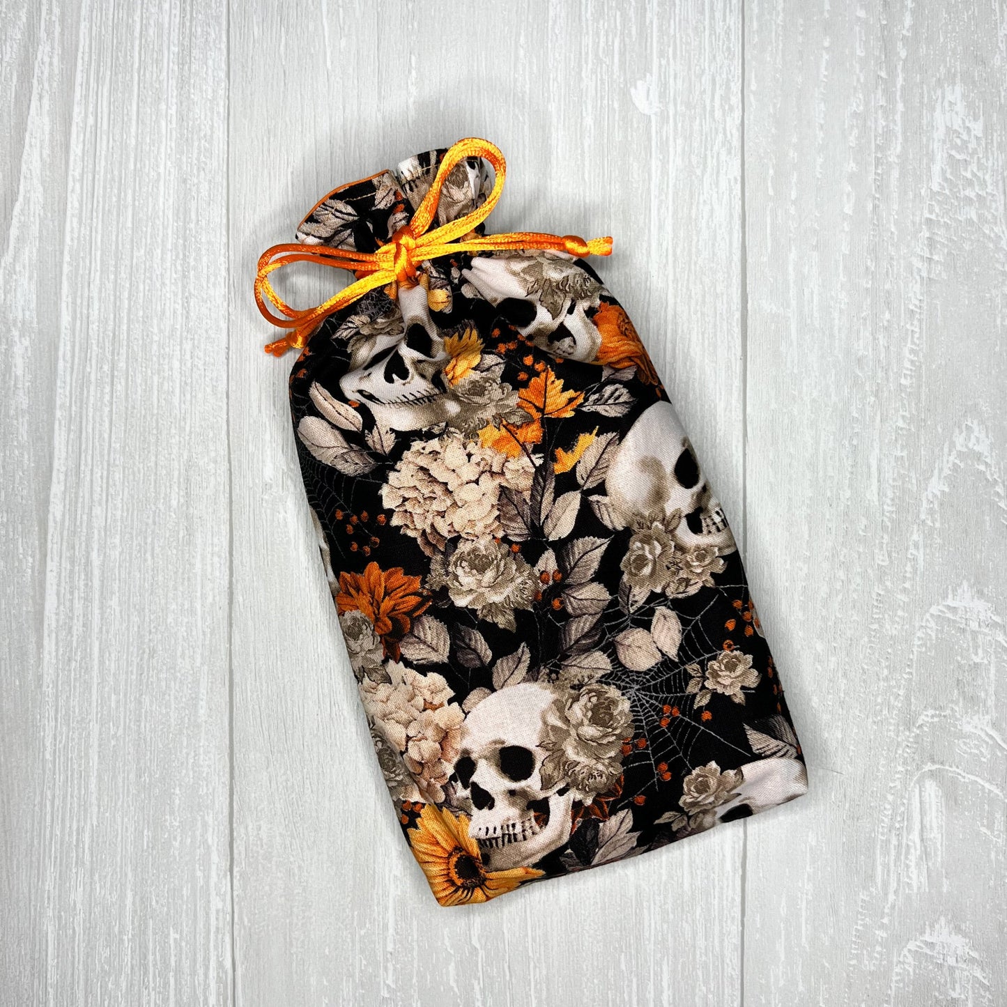 Large Skull Tarot Bag, Drawstring Pouch for Tarot & Oracle Deck, Divination Tools, Giant Tarot Deck, Witchcraft and Wiccan Gift Supplies