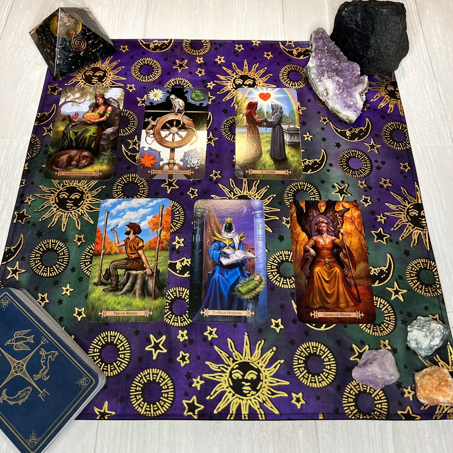 Sun and Moon Tarot Altar Cloth - 16"x16"