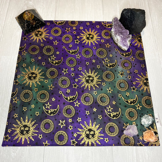 Sun and Moon Tarot Altar Cloth - 16"x16"