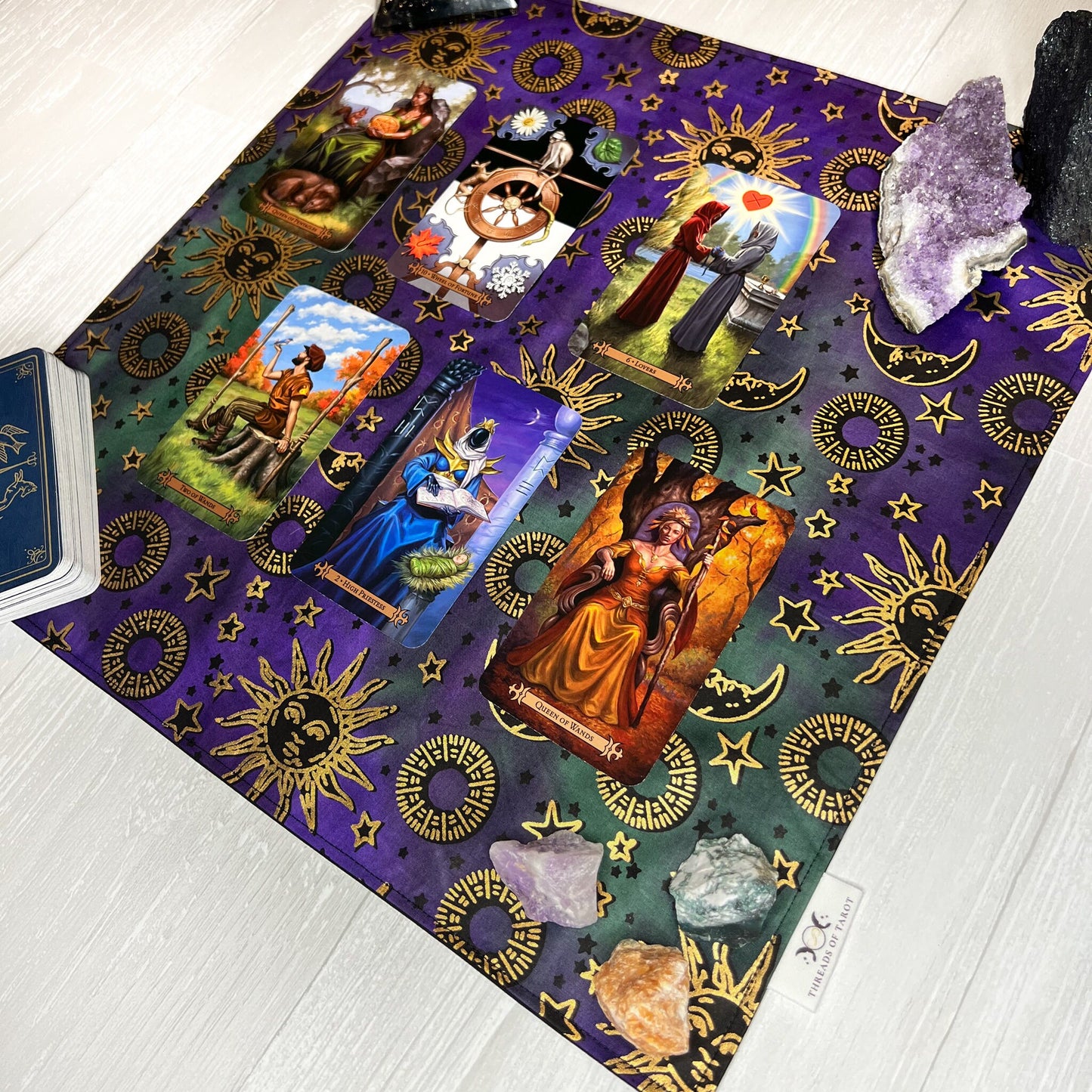 Sun and Moon Tarot Altar Cloth - 16"x16"