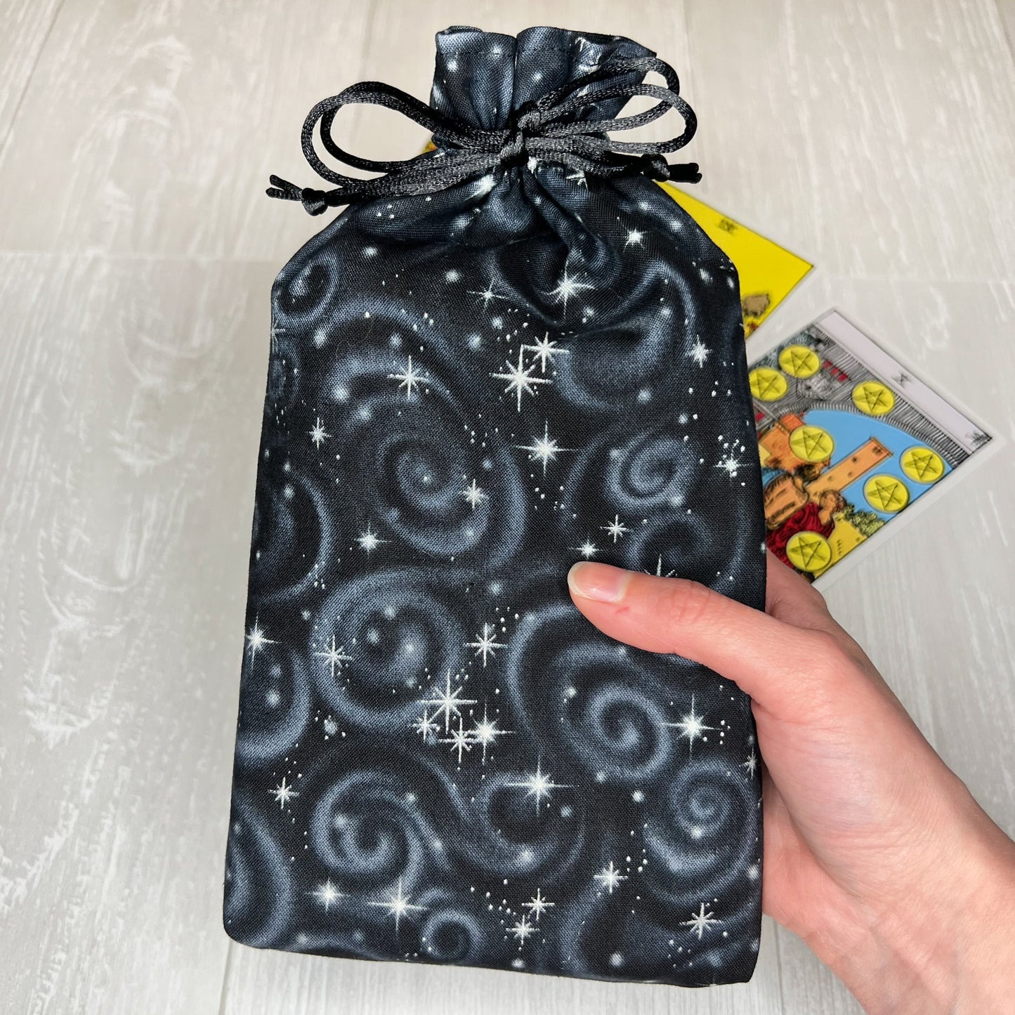 Large Sized Black Galactic Tarot Bag