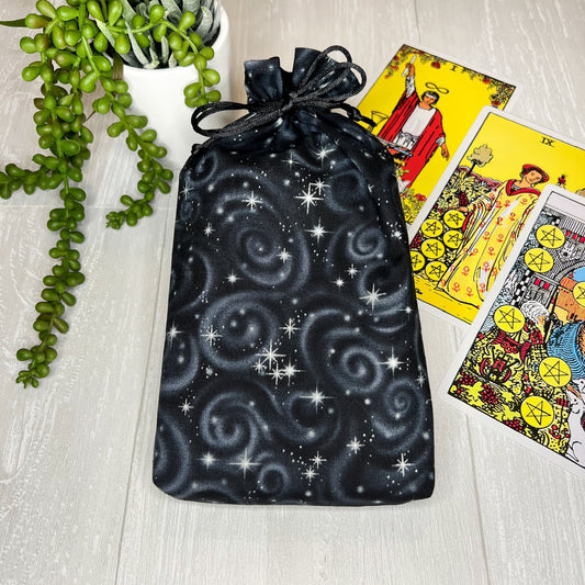 Large Sized Black Galactic Tarot Bag