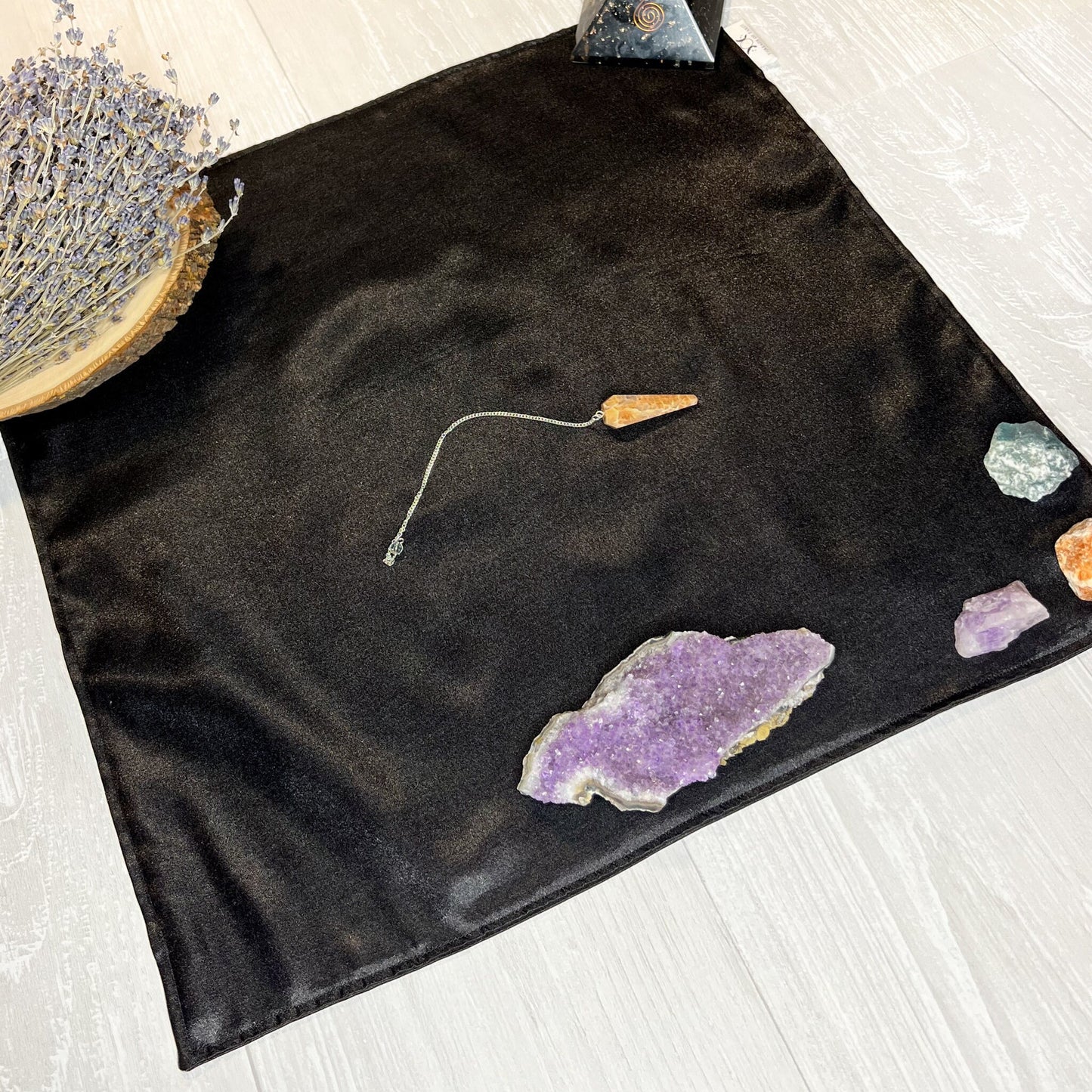 Black Satin Tarot Altar Cloth