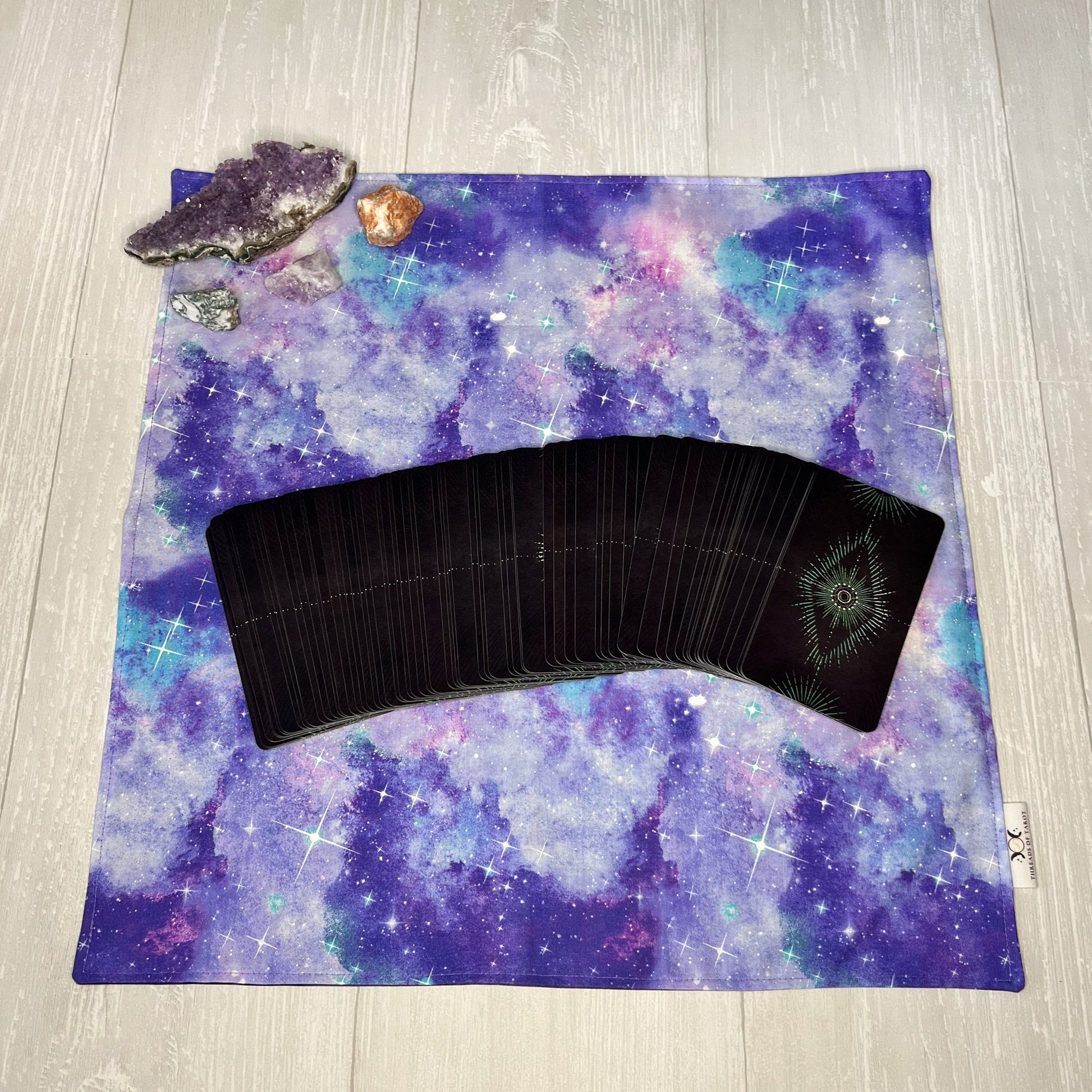 Purple Galactic Altar Cloth, Tarot Reading Cloth, Ritual Cloth, Rune Casting, Tarot Reading Supplies, Witchy Gift Supplies, Divination Tools