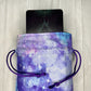 Galactic Tarot Bag, Purple Drawstring Pouch, Pocket Tarot Deck Storage Holder, Pagan Witchcraft Wiccan Divination Tools Gifts & Supplies