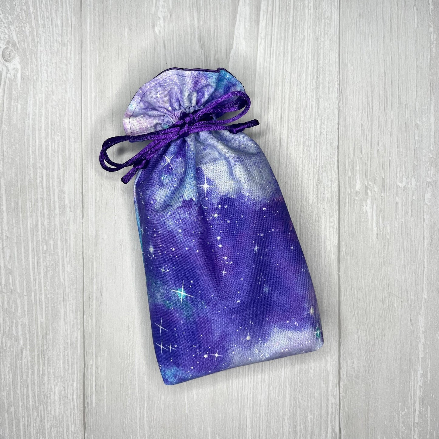 Galactic Tarot Bag, Purple Drawstring Pouch, Pocket Tarot Deck Storage Holder, Pagan Witchcraft Wiccan Divination Tools Gifts & Supplies