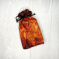 Orange Fiery Tarot Bag, Lined Drawstring Pouch, Tarot Deck Storage Holder, Pagan Witchcraft Wiccan Divination Tools Gifts & Supplies