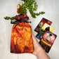 Orange Fiery Tarot Bag, Lined Drawstring Pouch, Tarot Deck Storage Holder, Pagan Witchcraft Wiccan Divination Tools Gifts & Supplies