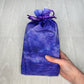 Large Blue & Purple Tarot Deck Bag, Oracle Card Drawstring Pouch, Deck Storage Holder, Pagan Witchcraft Divination Tools Gifts and Supplies