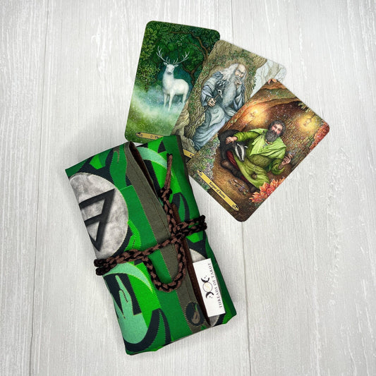 Earth Symbol Tarot Wrap, Element Tarot Deck Storage Cloth, Tarot Card Holder, Pagan Witchcraft Wiccan Divination Supplies, Tarot Accessories