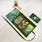 Tropical Leaf Tarot Wrap, Green Tarot Fold Over Pouch, Tarot Supplies & Accessories, Tarot Card Holder, Divination Tools, Tarot Reader Gift