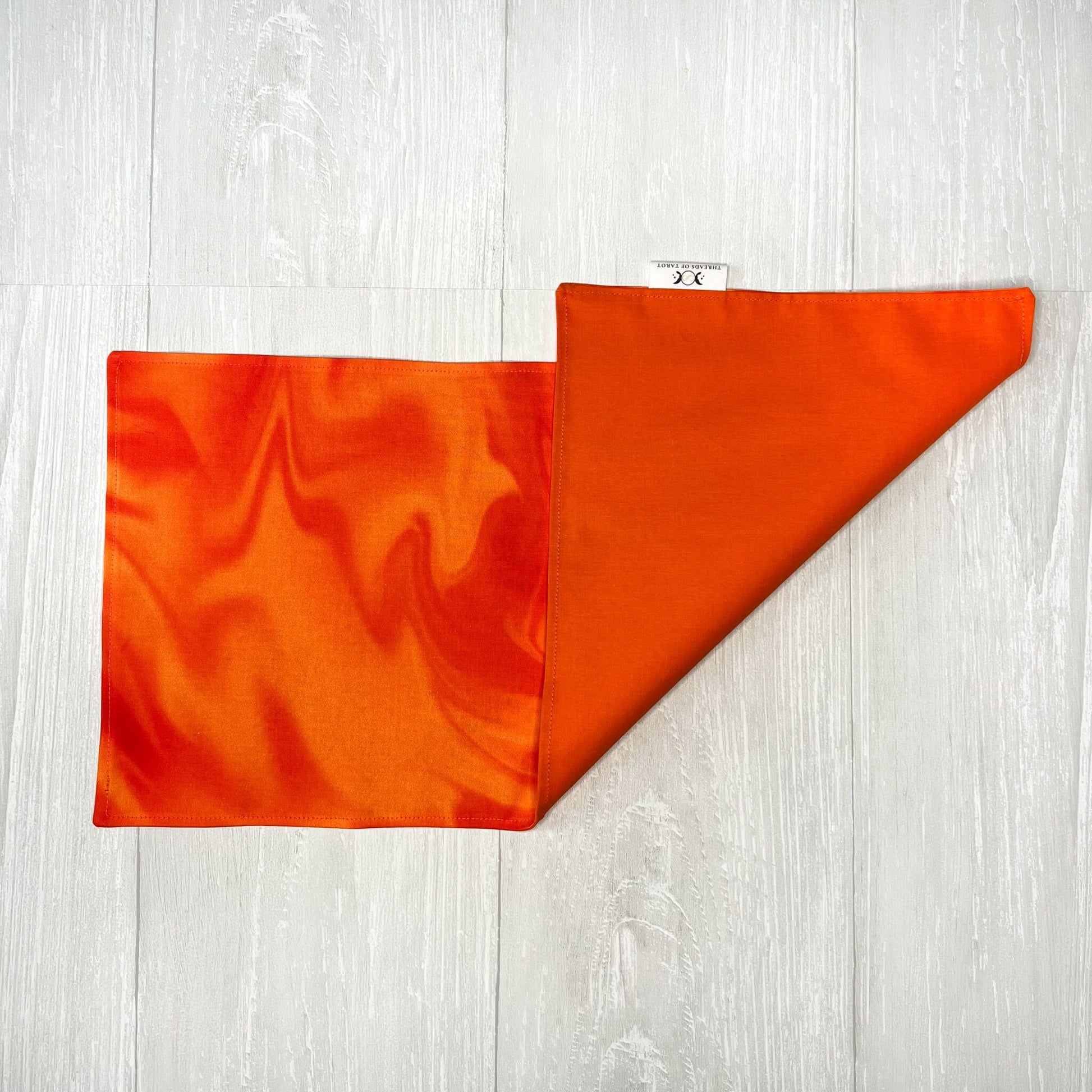 Fire Altar Cloth, Rectangle Orange Tarot Reading Cloth, Elemental Tarot Reading Supplies & Accessories, Rune Casting, Witch Tarot Reader