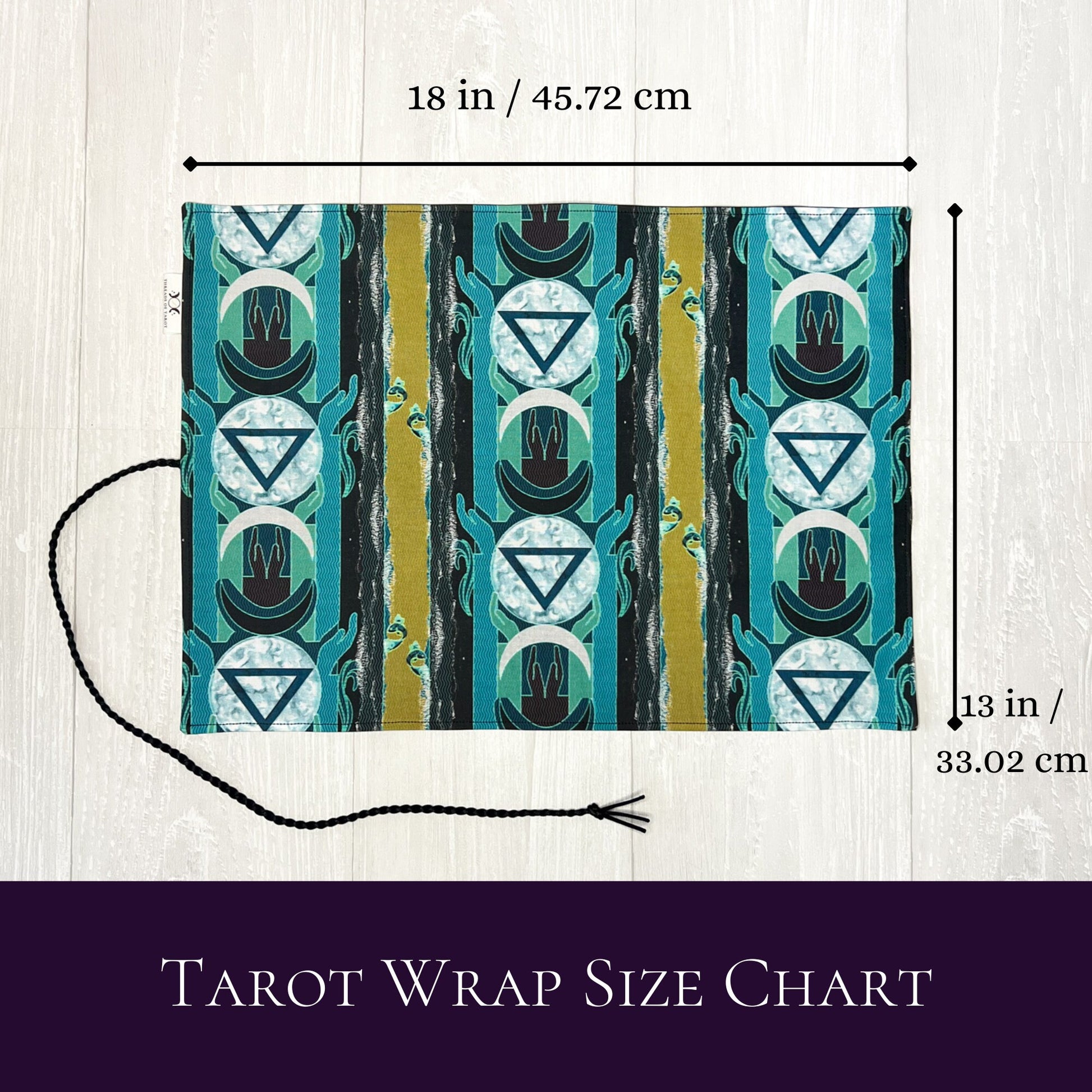 Water Symbol Tarot Wrap, Element Tarot Deck Storage Cloth, Tarot Card Holder, Pagan Witchcraft Wiccan Divination Supplies, Tarot Accessories