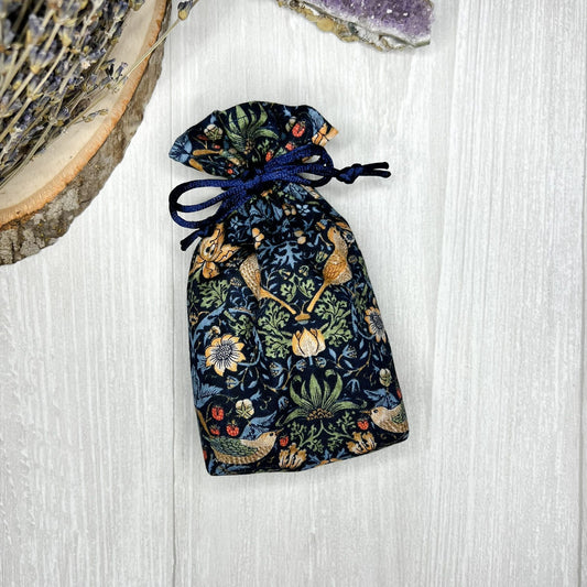 Mini Floral Tarot Deck Bag, Drawstring Pouch, Pocket Tarot, Dice Rune Crystal Bag, Witchcraft & Wiccan Supplies Gift, Divination Tools