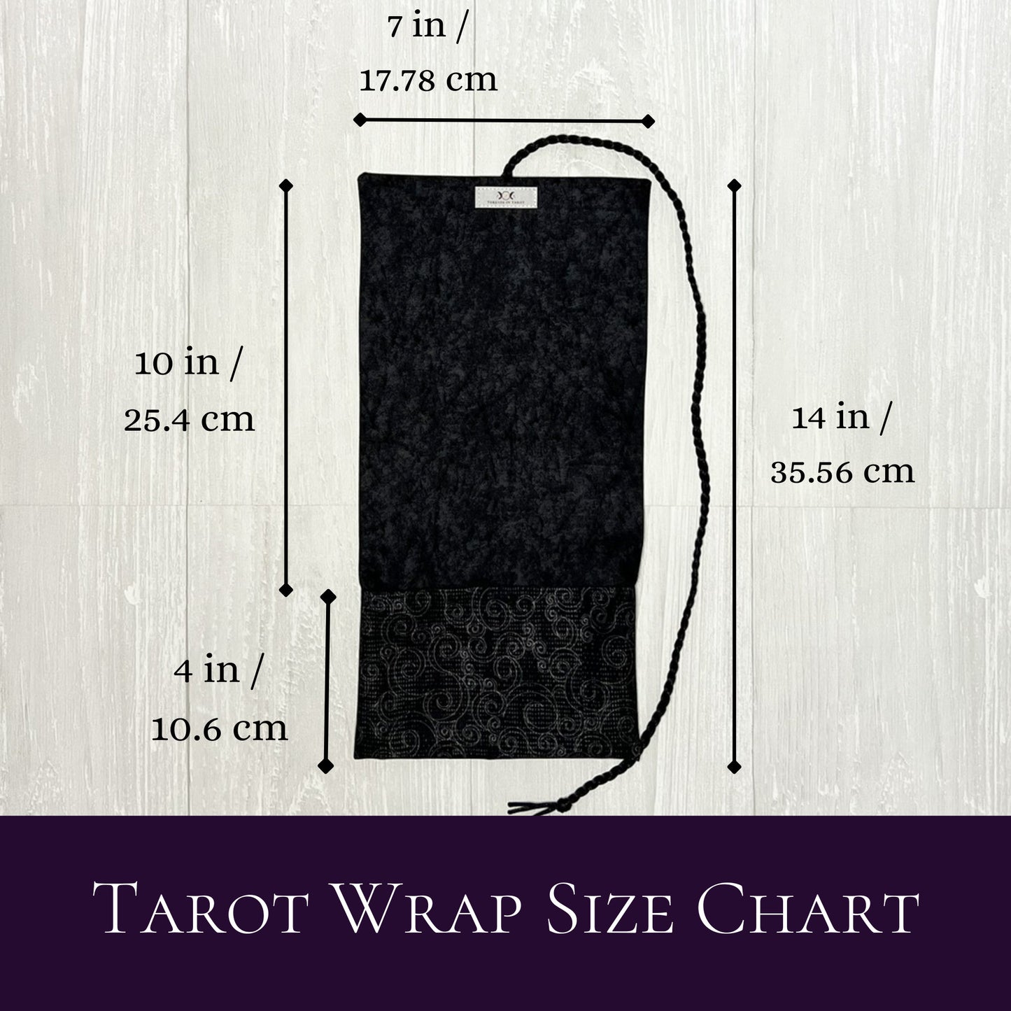 Gray Tarot Wrap Pouch, Tarot Fold Over Pouch, Tarot Supplies and Accessories, Tarot Card Holder, Divination Pagan Witch Tarot Reader Gift