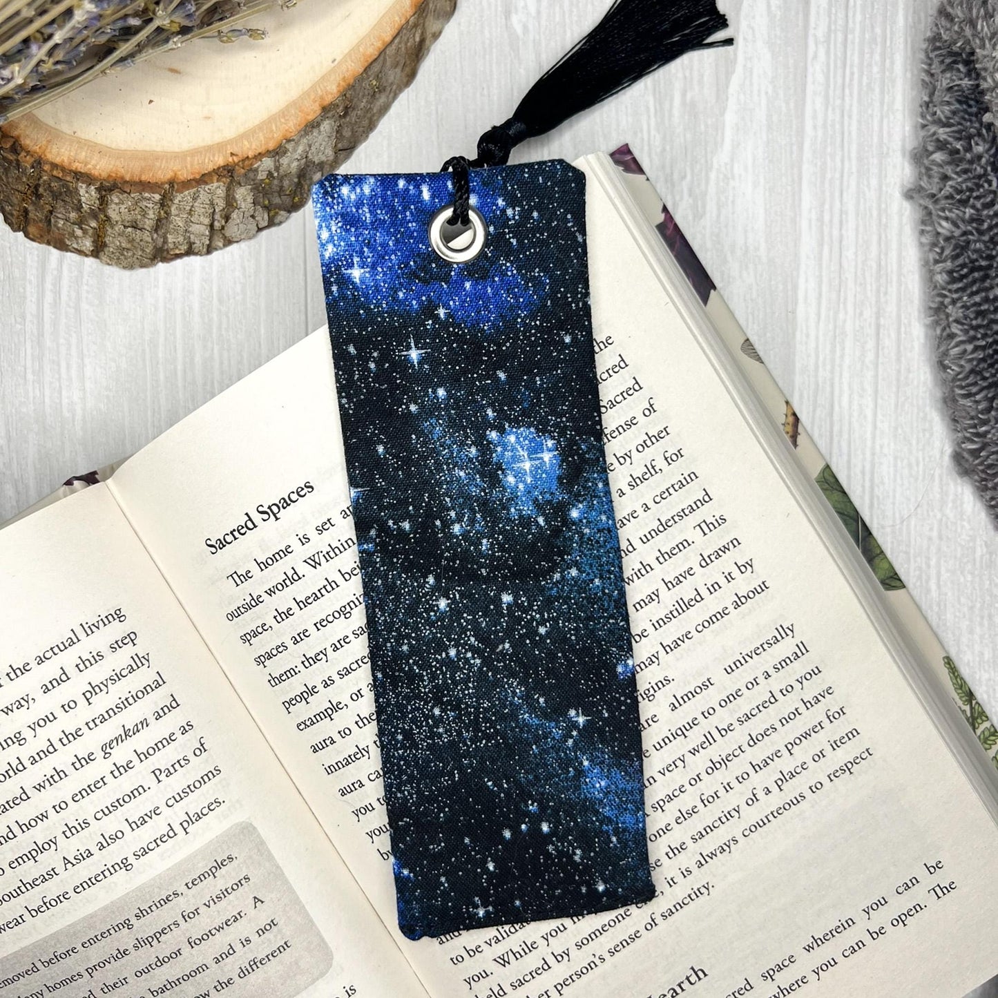 Celestial Fabric Bookmark / Witchy Book Accessories / Book Page Holder / Book of Shadows & Spell Book Mark / Book Gifts / Unique Bookmark