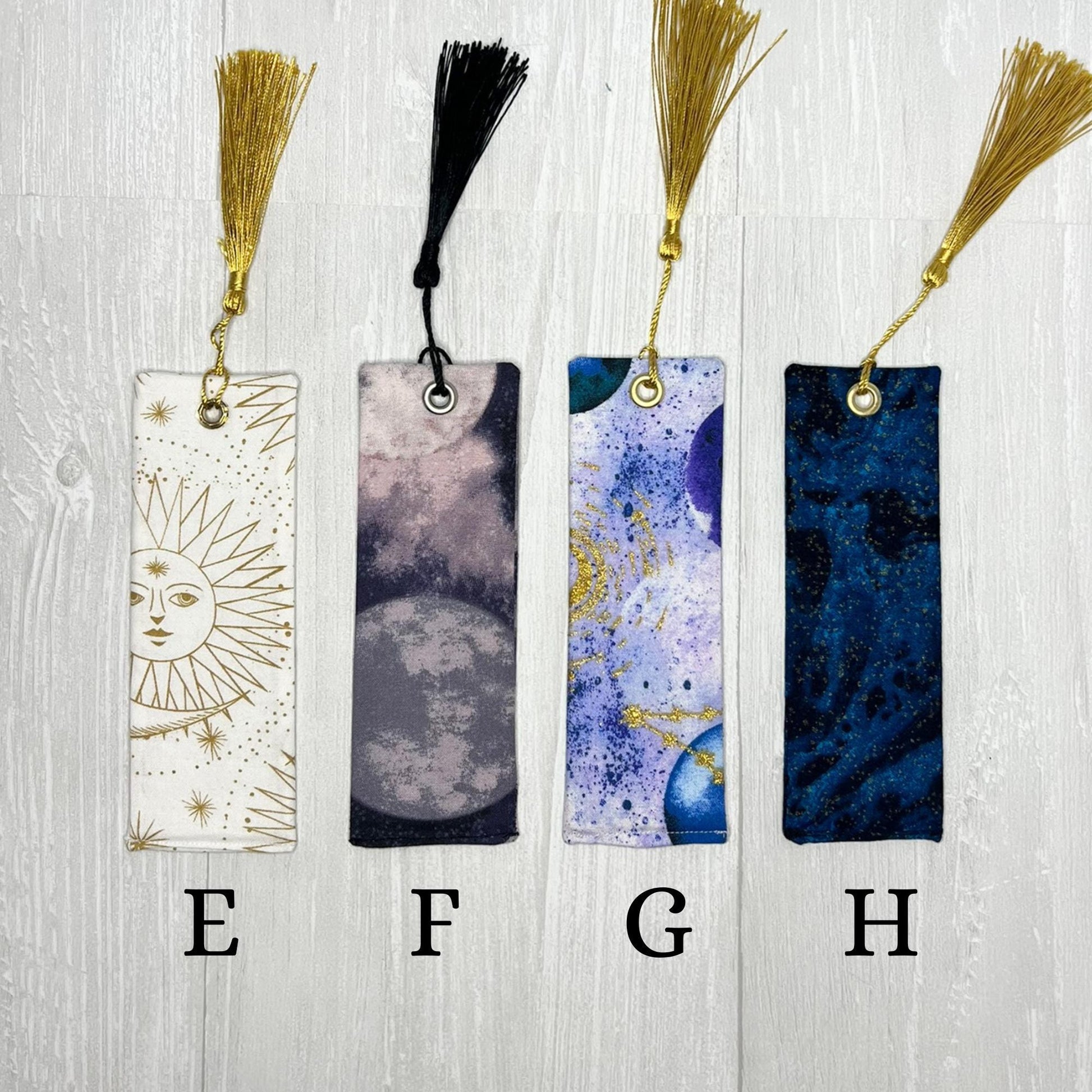 Celestial Fabric Bookmark / Witchy Book Accessories / Book Page Holder / Book of Shadows & Spell Book Mark / Book Gifts / Unique Bookmark
