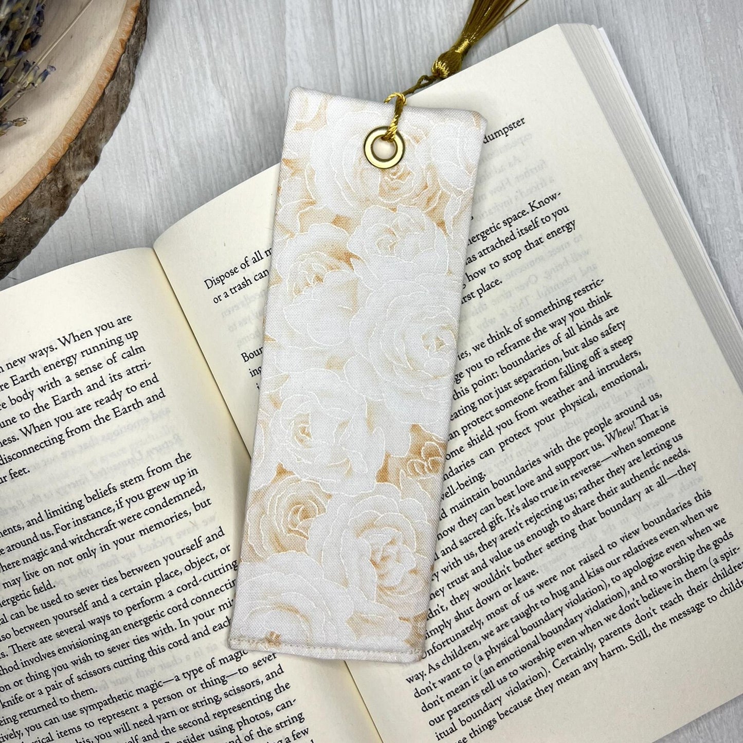 Fabric Bookmarks / Witchy Book Accessories / Book Page Holder / Book of Shadows & Spell Book Mark / Book Gifts / Metallic Unique Bookmark