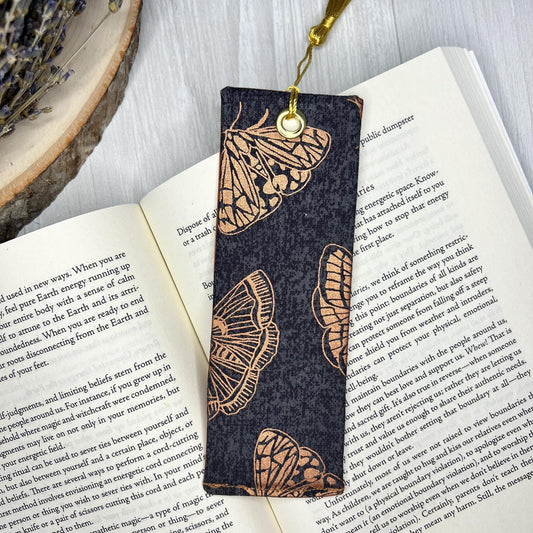 Fabric Bookmarks / Witchy Book Accessories / Book Page Holder / Book of Shadows & Spell Book Mark / Book Gifts / Metallic Unique Bookmark