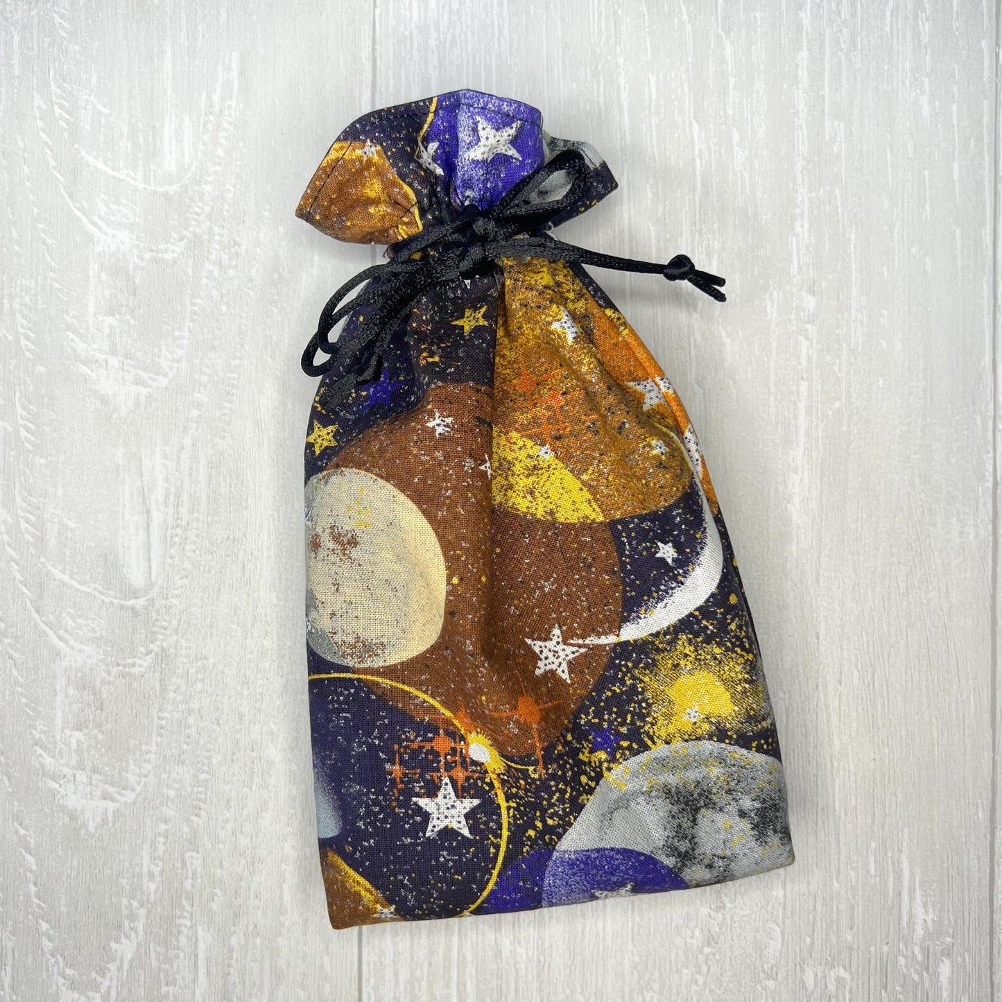 Celestial Tarot Bag, Drawstring Pouch, Tarot Deck Storage Holder, Standard Tarot, Moons Planet Witchcraft Wiccan Divination Gifts & Supplies