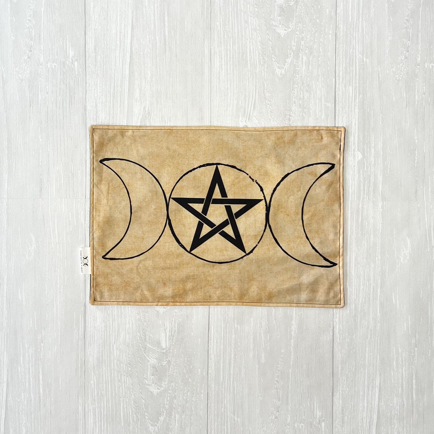 Triple Goddess Pentacle Tarot Cloth, Rune Casting Cloth, Altar Ritual Cloth, Tarot Reading Supplies, Pagan Witchcraft Wiccan Gift Supplies