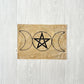 Triple Goddess Pentacle Tarot Cloth, Rune Casting Cloth, Altar Ritual Cloth, Tarot Reading Supplies, Pagan Witchcraft Wiccan Gift Supplies
