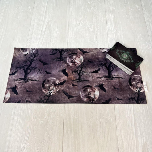 Witchy Altar Cloth, Spooky Forest Tarot Reading Cloth, Earthy Tarot Reading Supplies and Accessories, Rune Casting Cloth, Tarot Reader Gifts