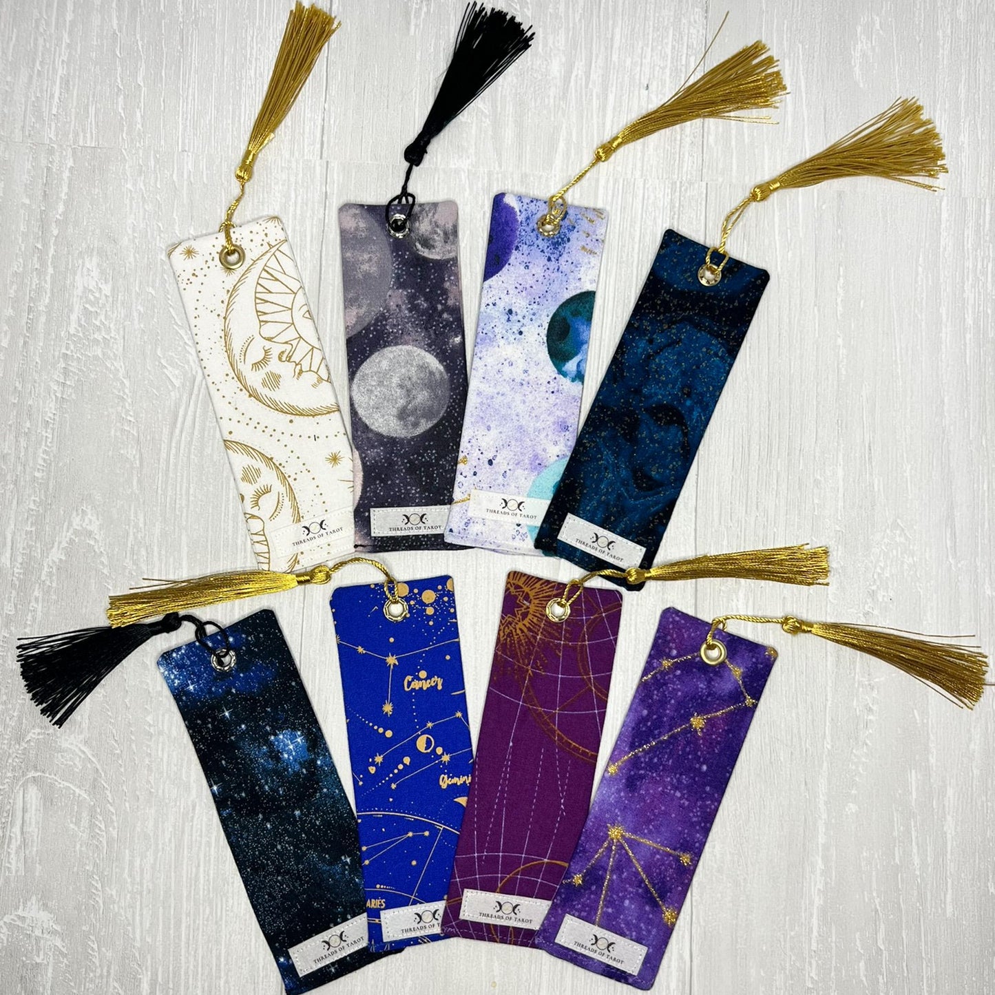Celestial Fabric Bookmark / Witchy Book Accessories / Book Page Holder / Book of Shadows & Spell Book Mark / Book Gifts / Unique Bookmark