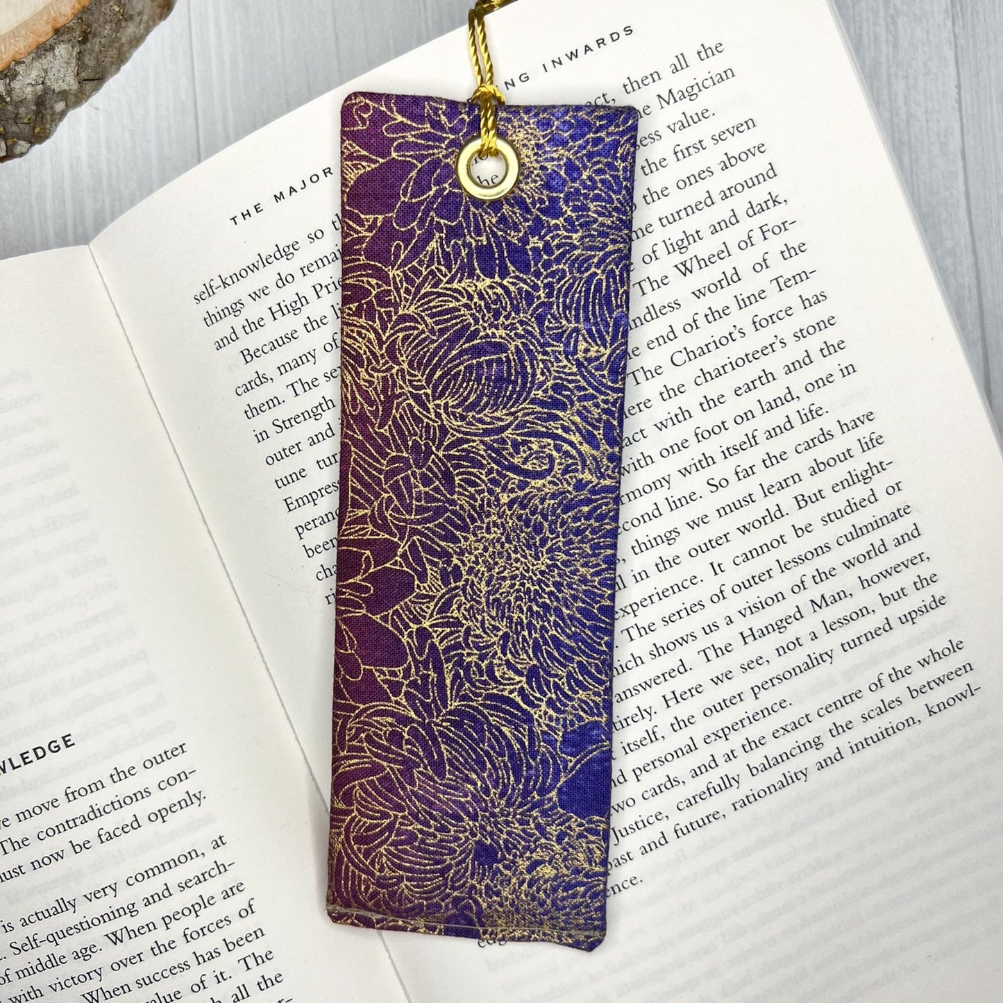 Fabric Bookmarks / Witchy Book Accessories / Book Page Holder / Book of Shadows & Spell Book Mark / Book Gifts / Metallic Unique Bookmark