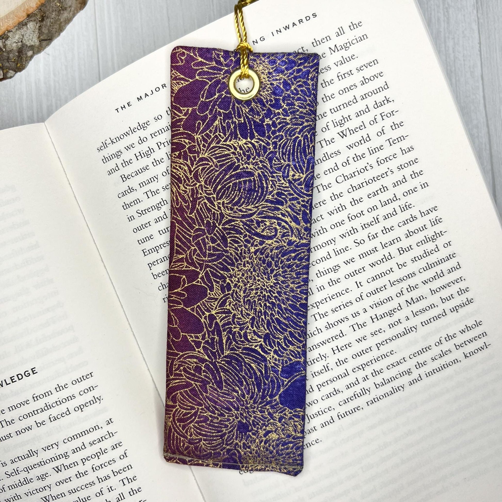 Fabric Bookmarks / Witchy Book Accessories / Book Page Holder / Book of Shadows & Spell Book Mark / Book Gifts / Metallic Unique Bookmark
