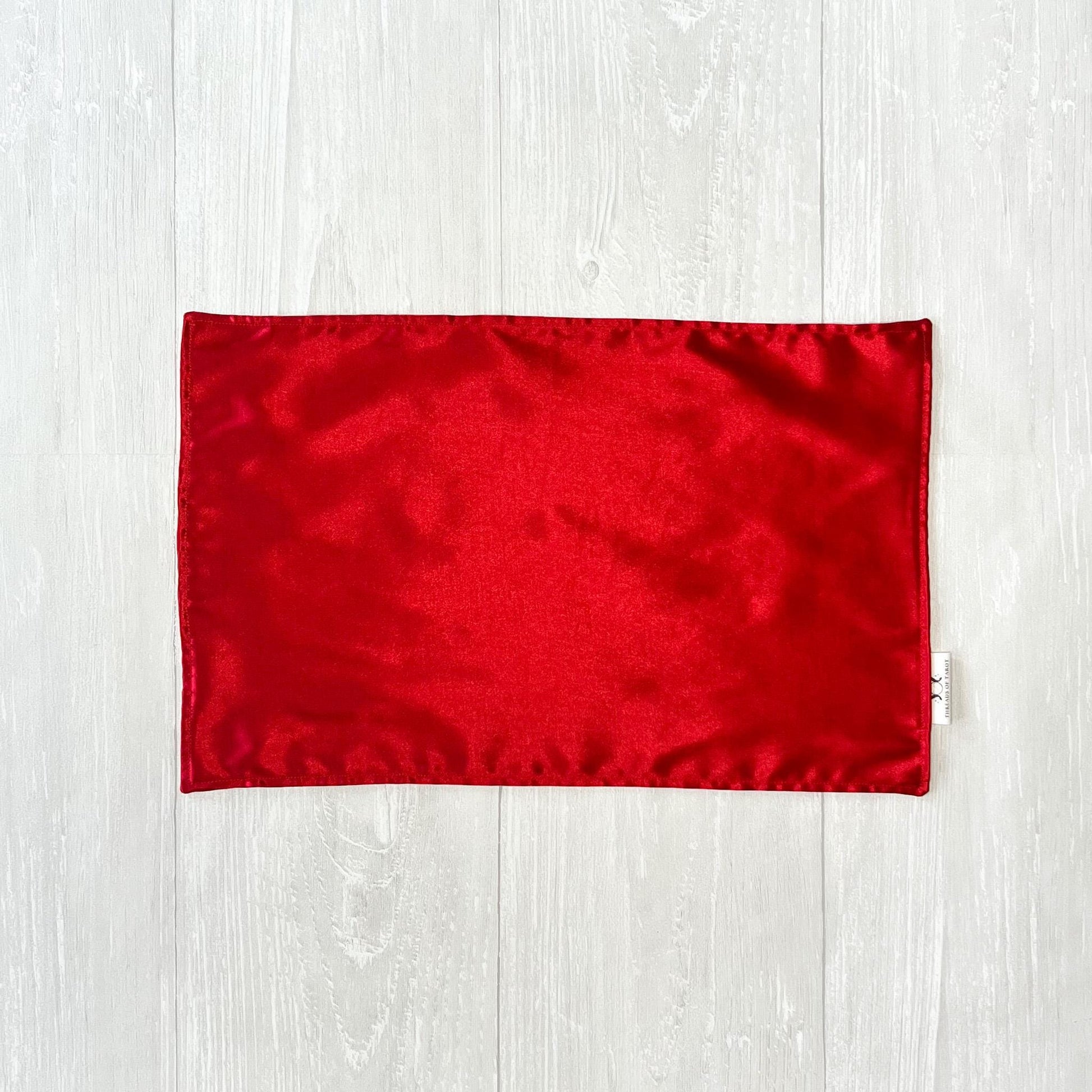 Small Red Satin Altar Cloth, Tarot Reading Cloth, Ritual Cloth, Rune Casting, Tarot Reading Supplies, Divination Tool, Witch Altar Decor