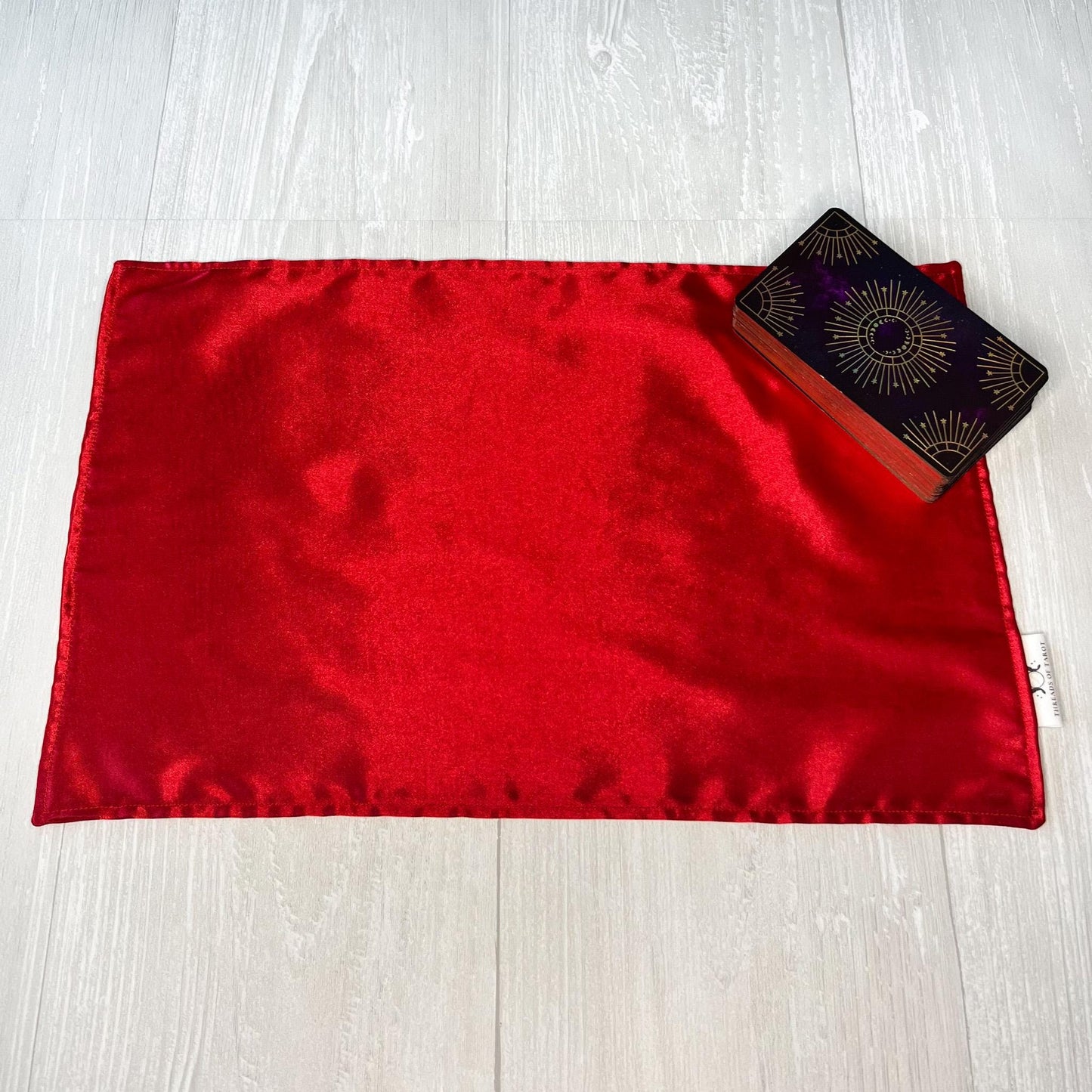 Small Red Satin Altar Cloth, Tarot Reading Cloth, Ritual Cloth, Rune Casting, Tarot Reading Supplies, Divination Tool, Witch Altar Decor