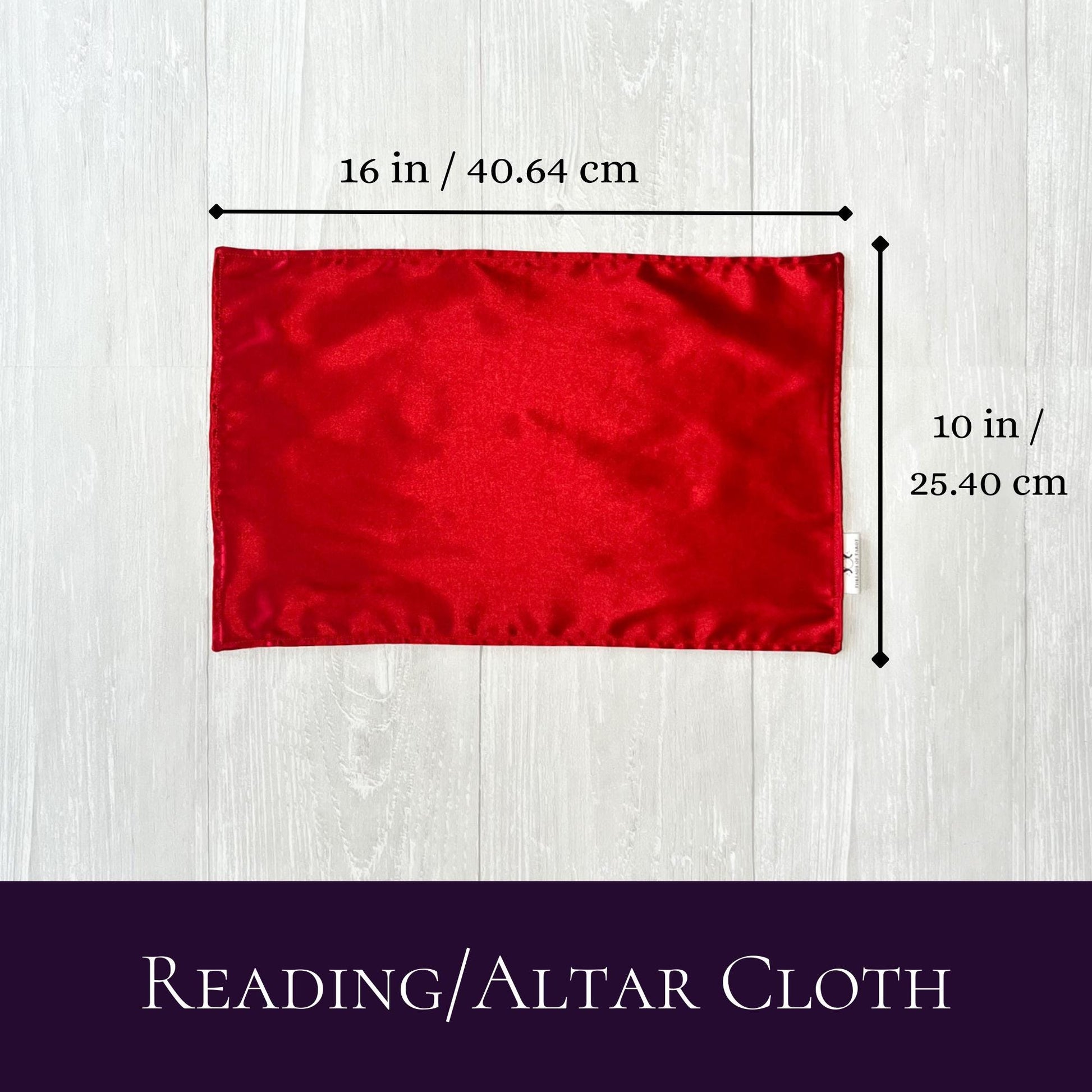 Small Red Satin Altar Cloth, Tarot Reading Cloth, Ritual Cloth, Rune Casting, Tarot Reading Supplies, Divination Tool, Witch Altar Decor