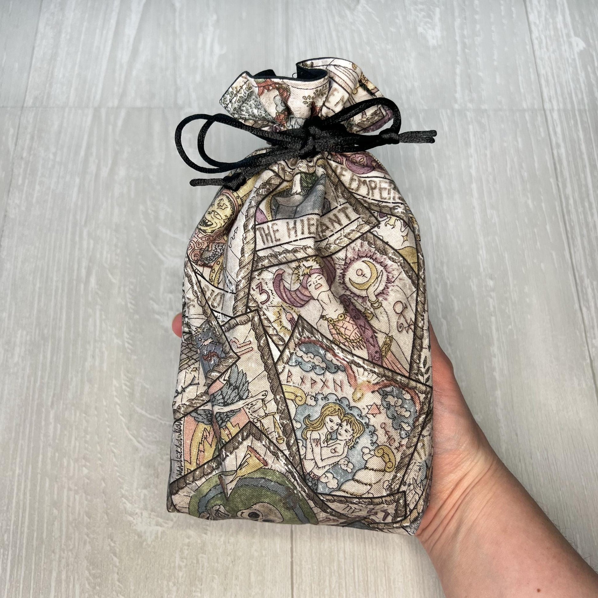 Witchy Tarot Card Bag, Drawstring Pouch, Tarot Deck Storage Holder, Standard Tarot, Halloween Witchcraft Wiccan Divination Gifts & Supplies